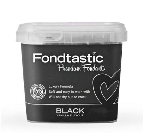 Fondtastic Black 1kg Fondant