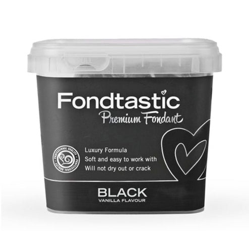 Fondtastic Black 1kg Premium Fondant