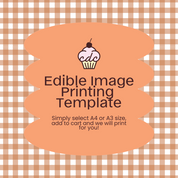 Caramel Gingham Edible Image Template