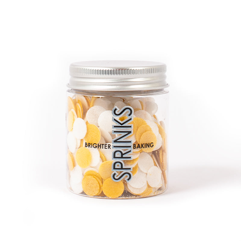 Wafer Decorations WHITE & GOLD (9g)