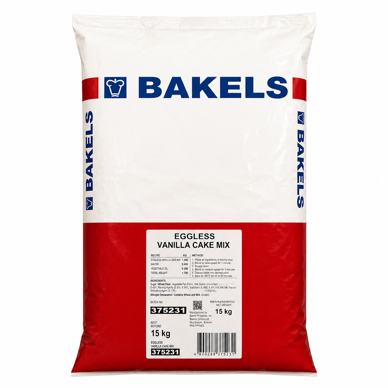 Eggless Vanilla Cake Mix 15kg