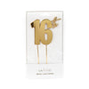 16th Gold Metal Cake Topper