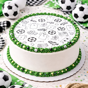 Soccer Pattern Edible Image Template