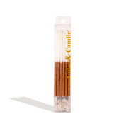 Rose Gold Glitter Dipped Candles 12 Pack