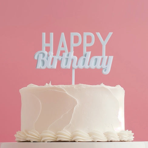 Happy Birthday Bubble Gum Cake Topper
