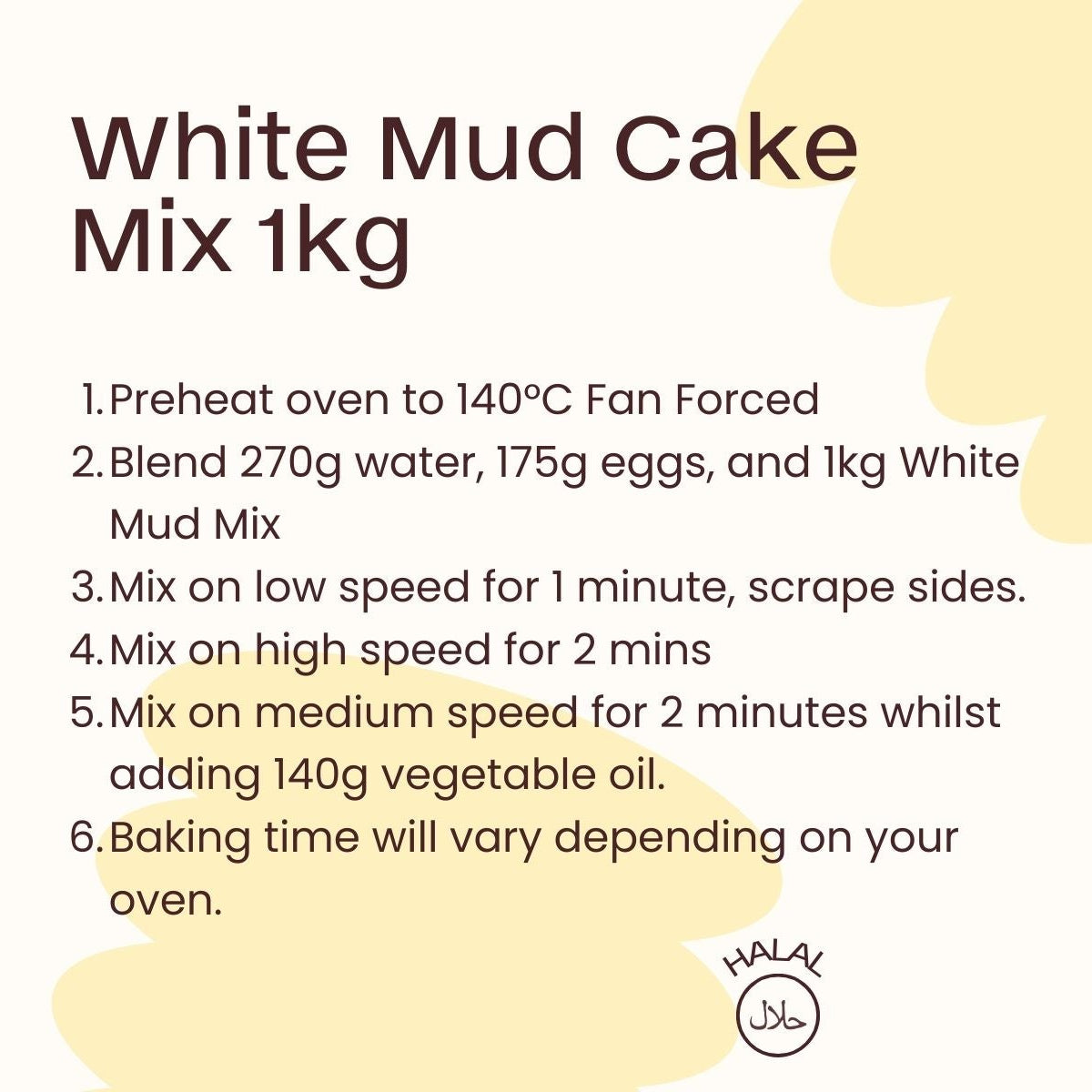 White Mud Cake Mix 1kg