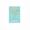 DOUBLE HEARTS GOLD Metal Cake Topper