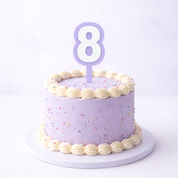 8 Lavender+White Layered Acrylic Cake Topper