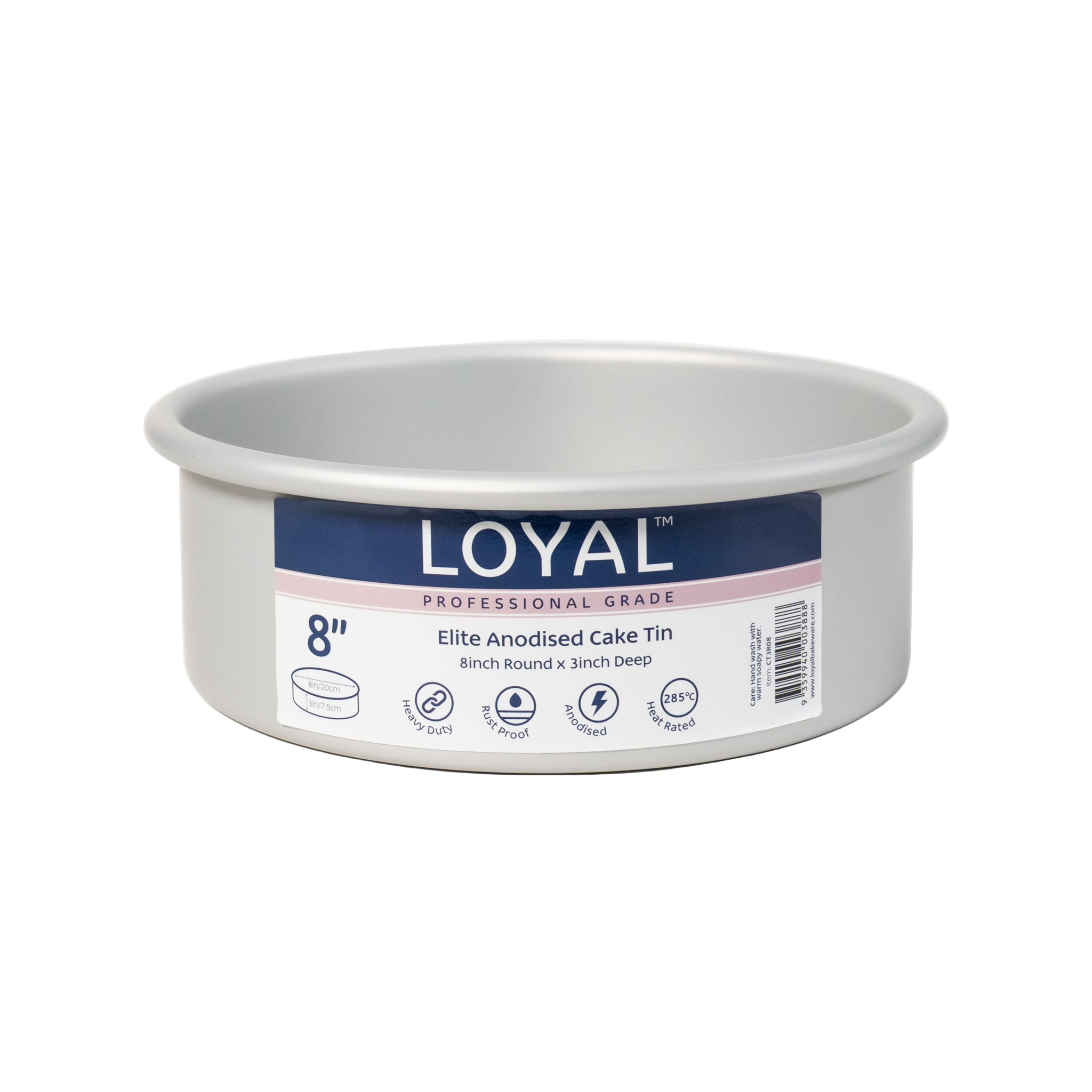 8inch Round Cake Tin 3 inches high (20cm)