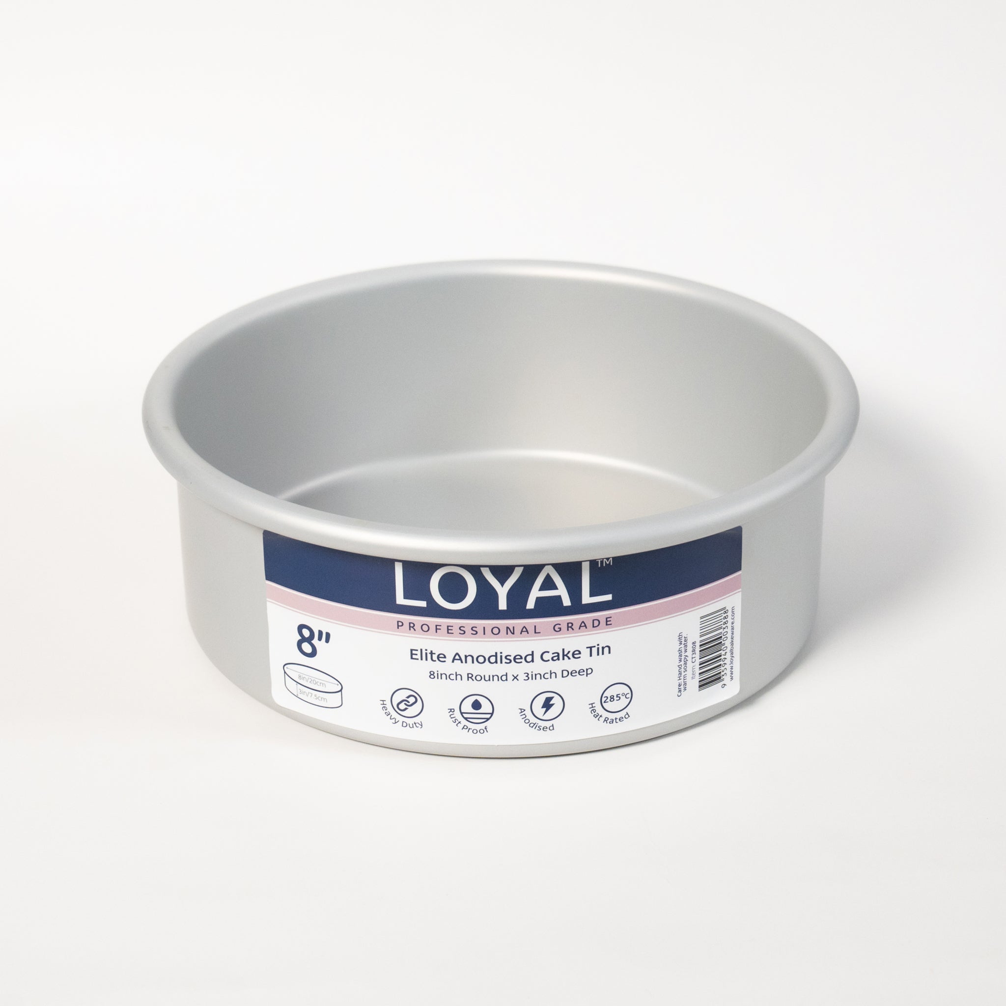 8inch Round Cake Tin 3 inches high (20cm)