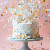 Wafer Decorations Blue, White & Gold 9g