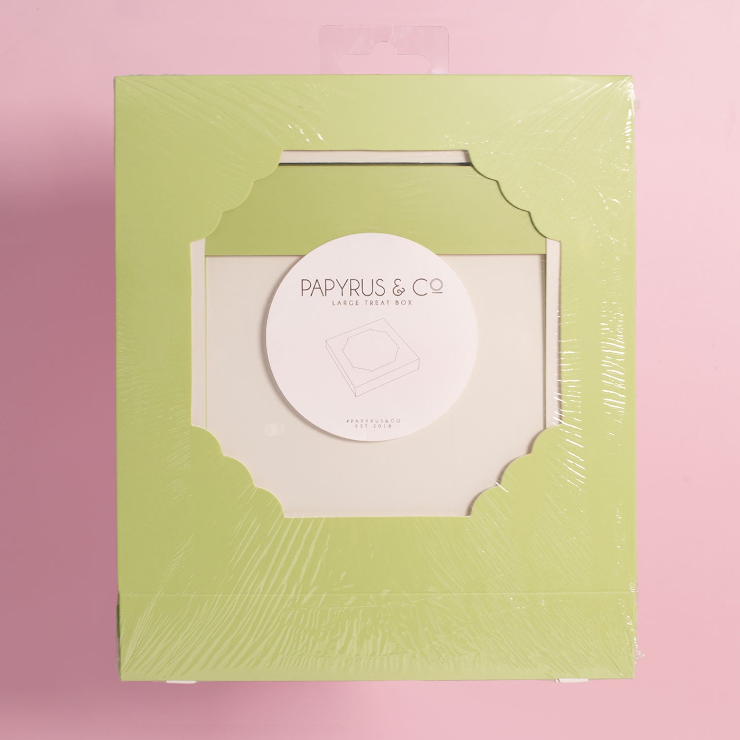 Scalloped Large Treat Box PASTEL GREEN 5pk