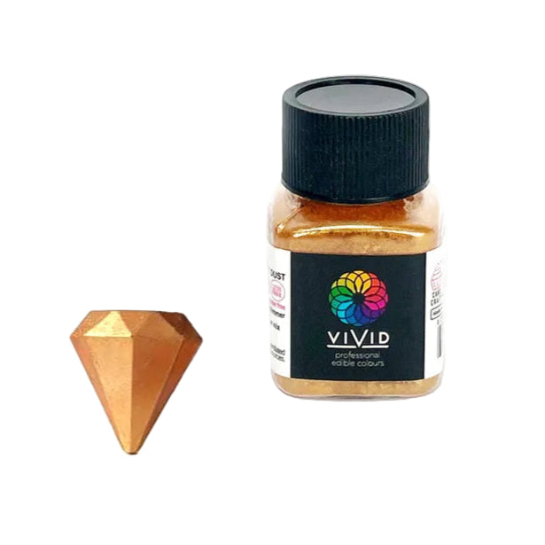 VIVID ANTIQUE GOLD EDIBLE METALLIC DUST 10G