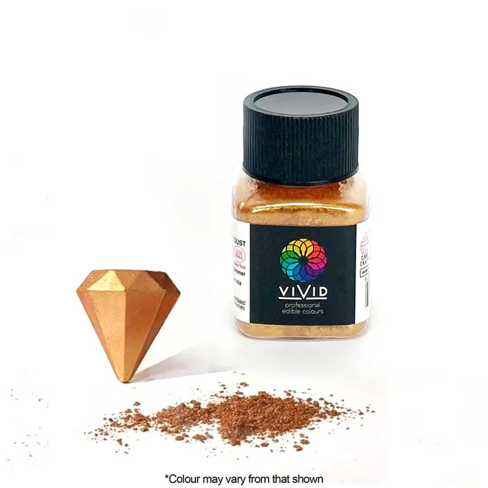 VIVID ANTIQUE GOLD EDIBLE METALLIC DUST 10G