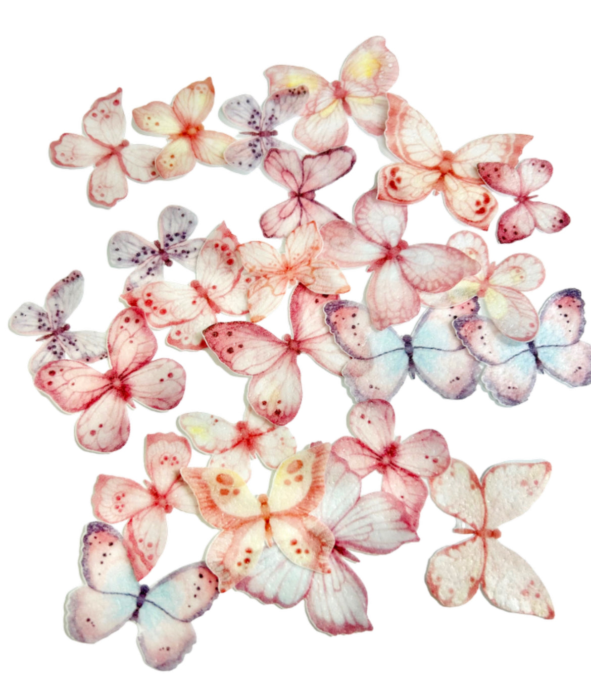Watercolour Butterflies 24 Pack Wafer Paper