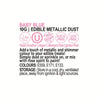 VIVID BABY BLUE EDIBLE METALLIC DUST 10G