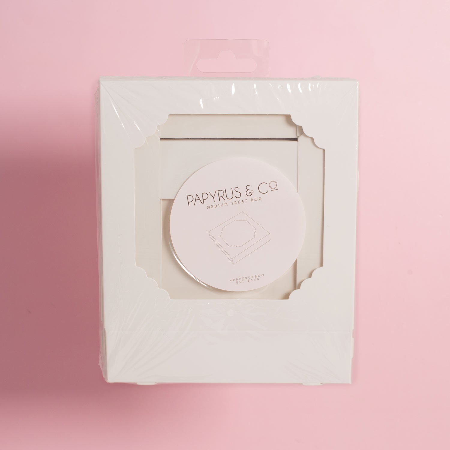 Scalloped White Medium Treat Box 5 Pack