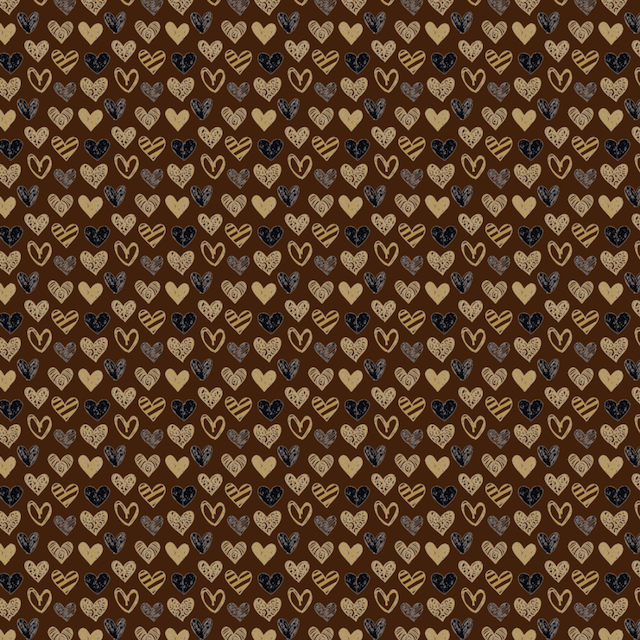 Black & Gold Heart Transfer Sheet