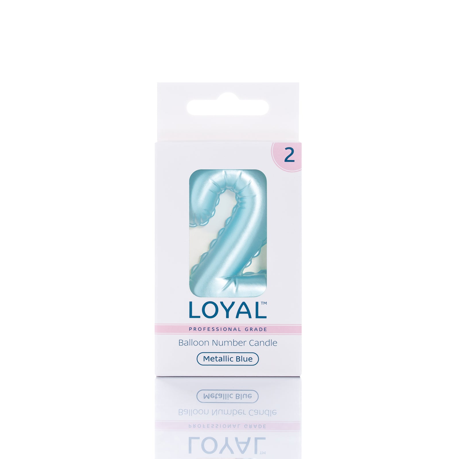 Blue Metallic Balloon Candle No 2