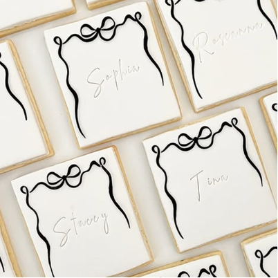 Draped Bow on Rectangle Base Stamp + Cutter Set