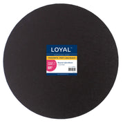 LOYAL 16 INCH ROUND BLACK MASONITE CAKE BOARD