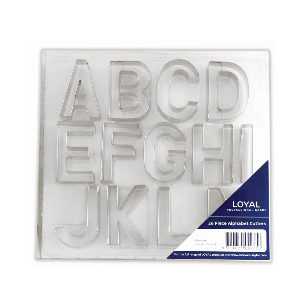 Alphabet 65mm Fondant Cutter Set 26 Piece