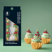 Christmas Trees Icing Decorations 8 pieces