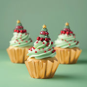 Christmas Trees Icing Decorations 8 pieces