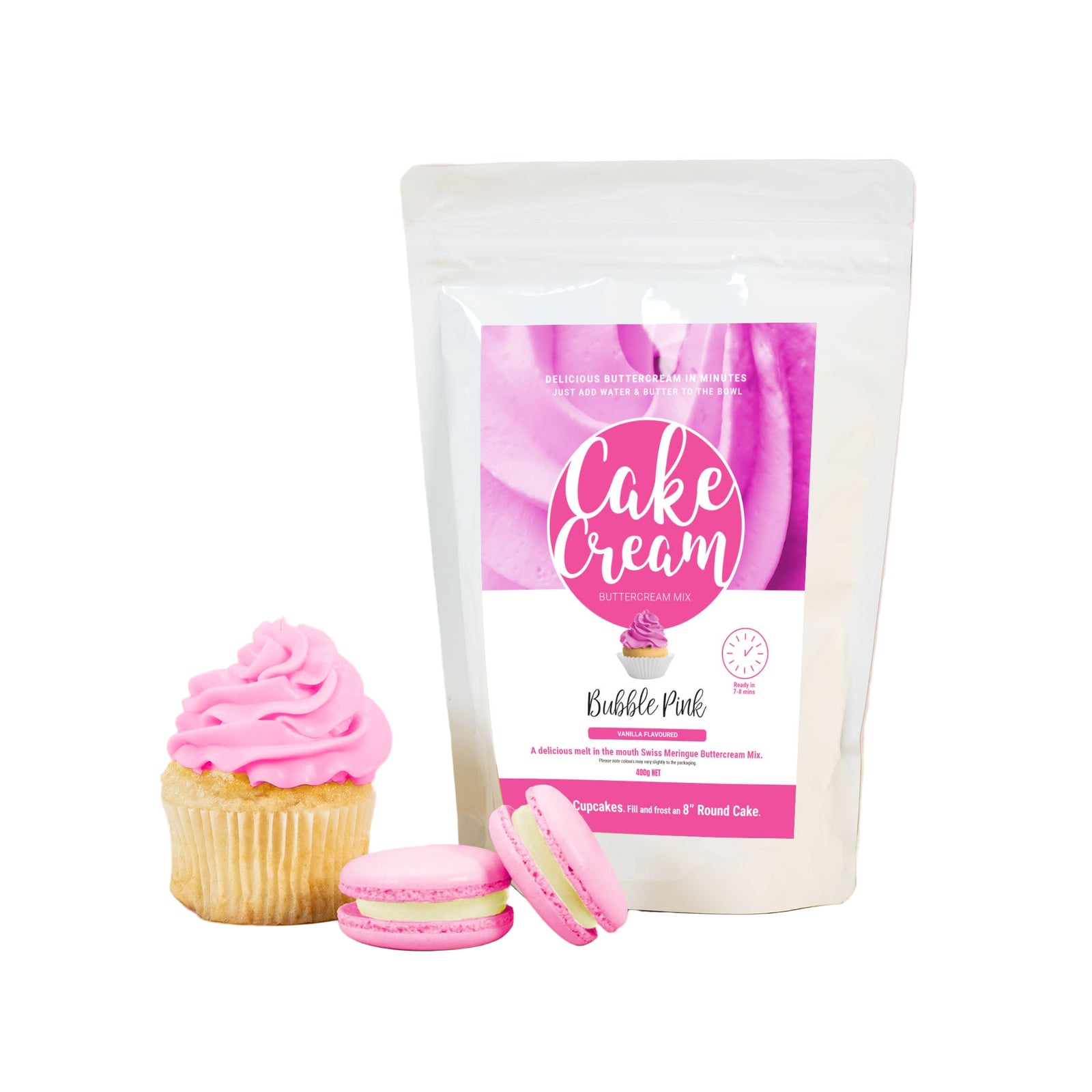 Cake Cream Bubble Pink 400g