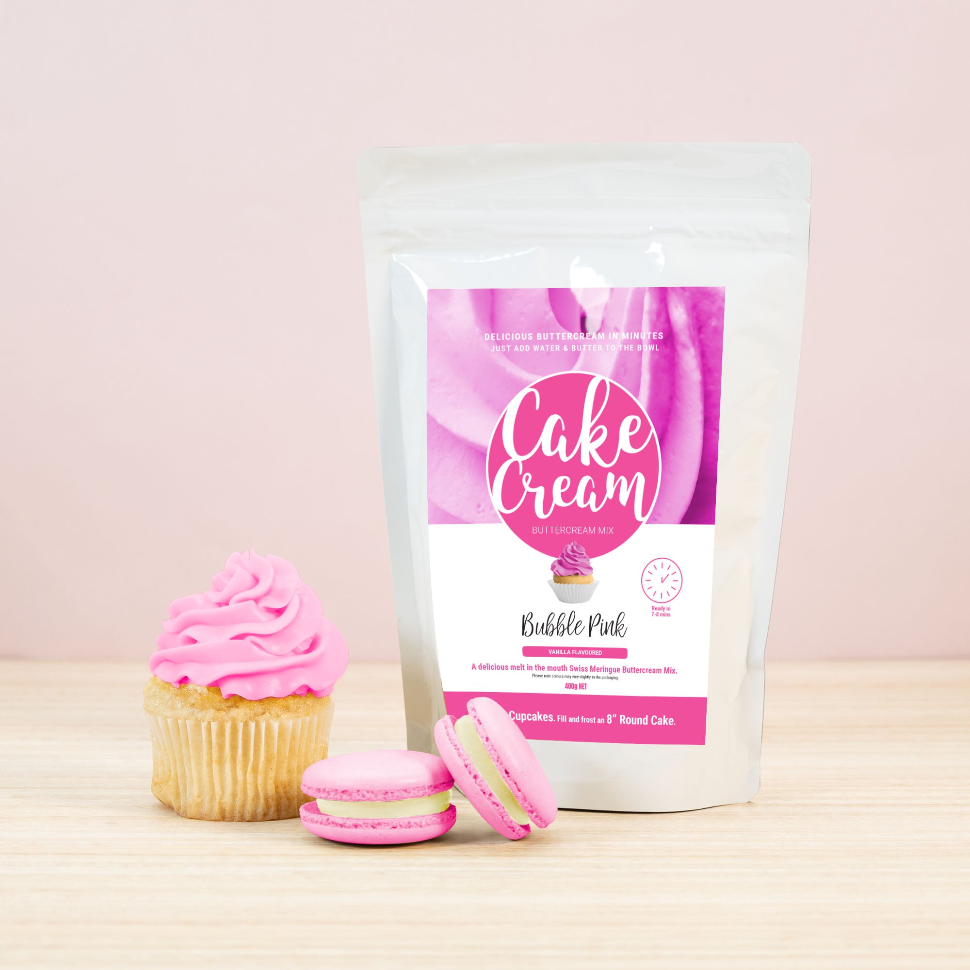 Cake Cream Bubble Pink 400g