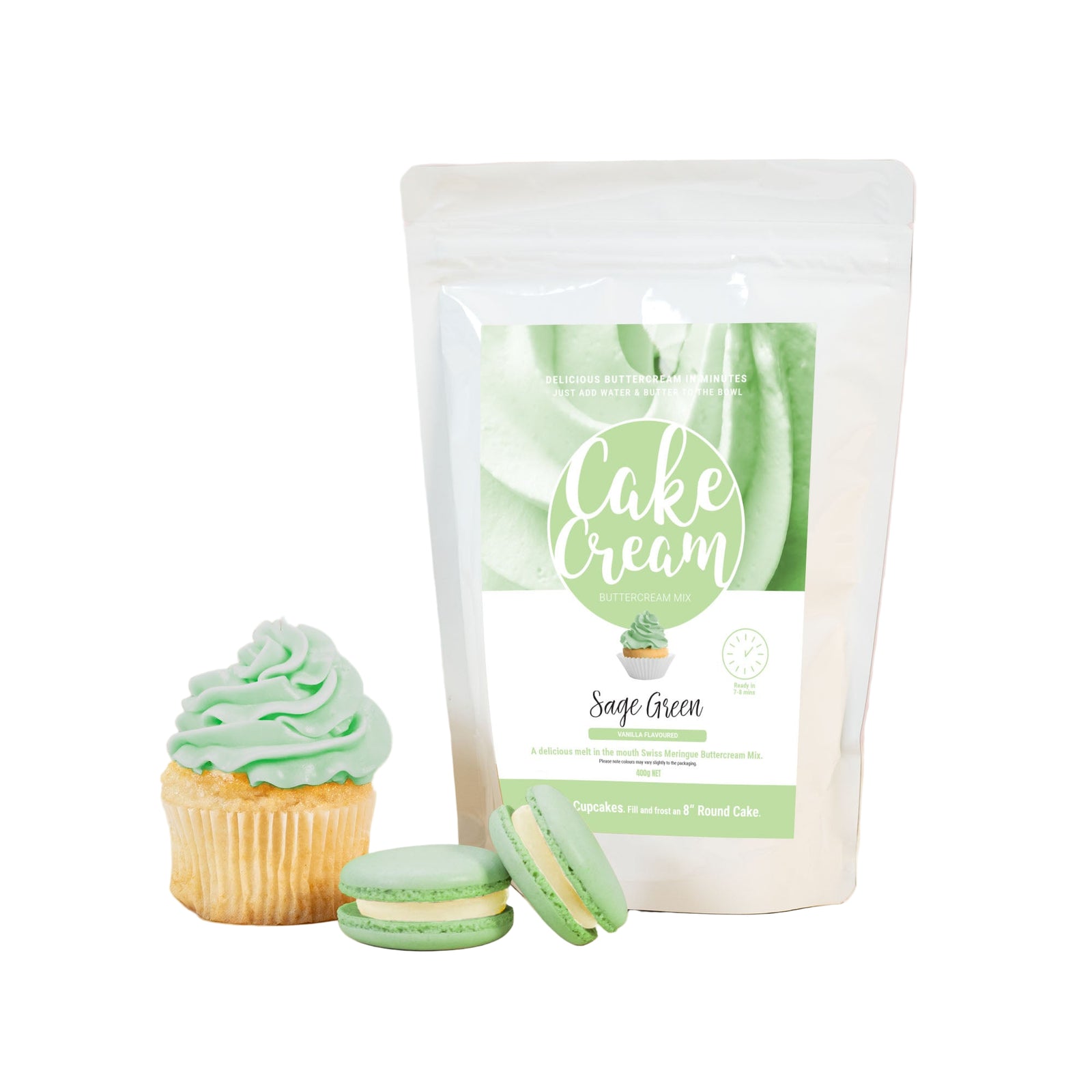Cake Cream Sage Green 400g