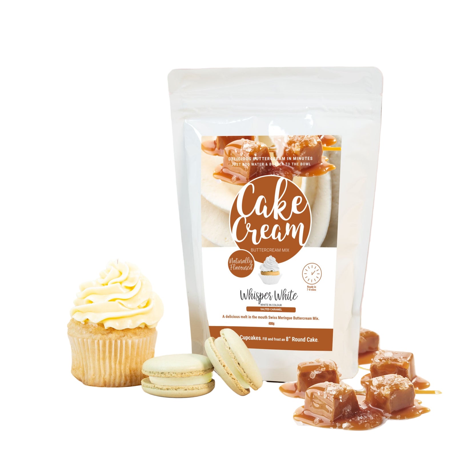 Cake Cream Whisper White Salted Caramel Flavoured 400g