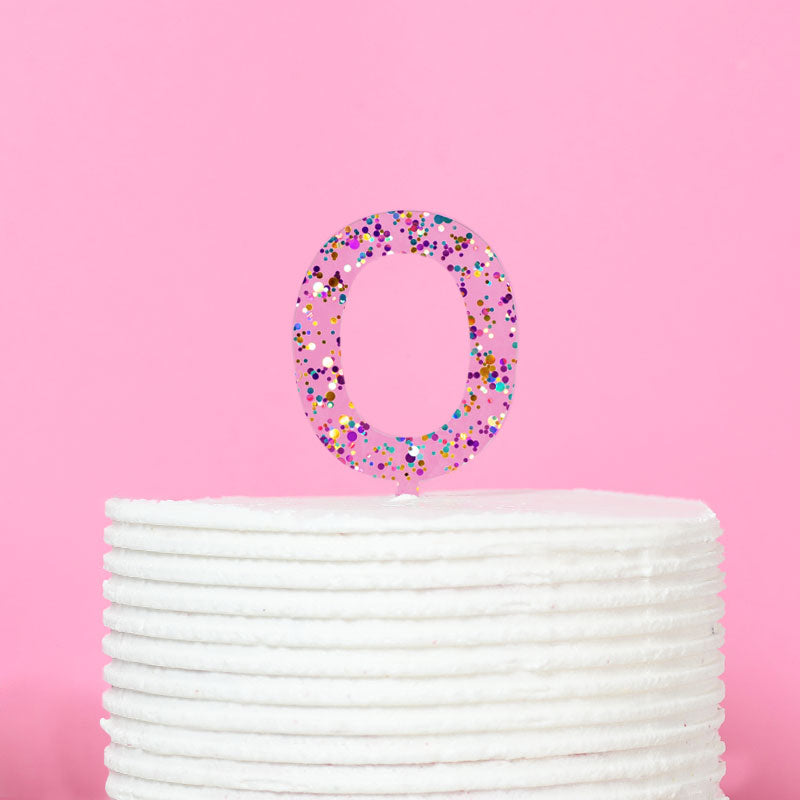Cake Topper RAINBOW GLITTER 0