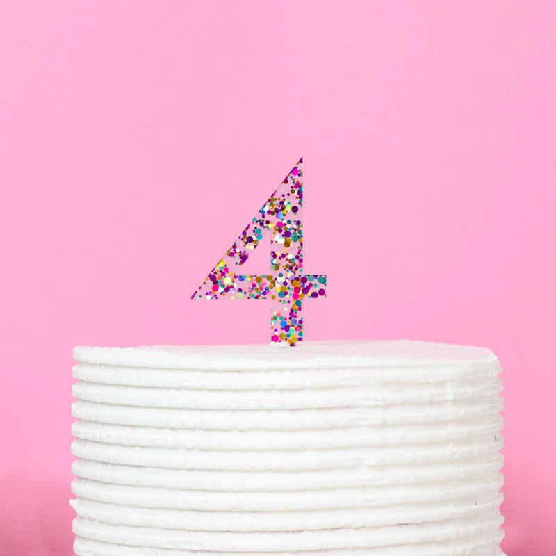 Cake Topper RAINBOW GLITTER 4