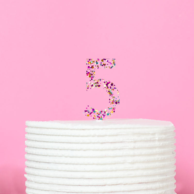 Cake Topper RAINBOW GLITTER 5