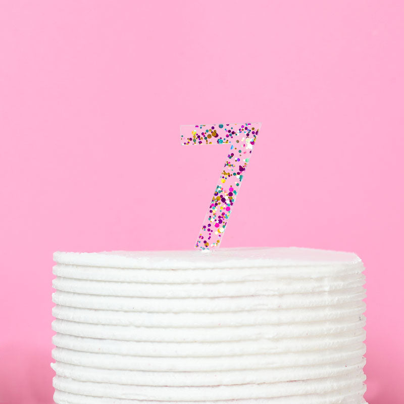 Cake Topper RAINBOW GLITTER 7