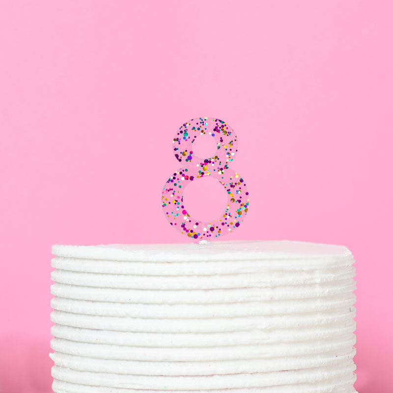 Cake Topper RAINBOW GLITTER 8