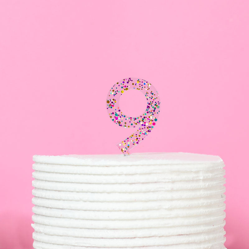 Cake Topper RAINBOW GLITTER 9