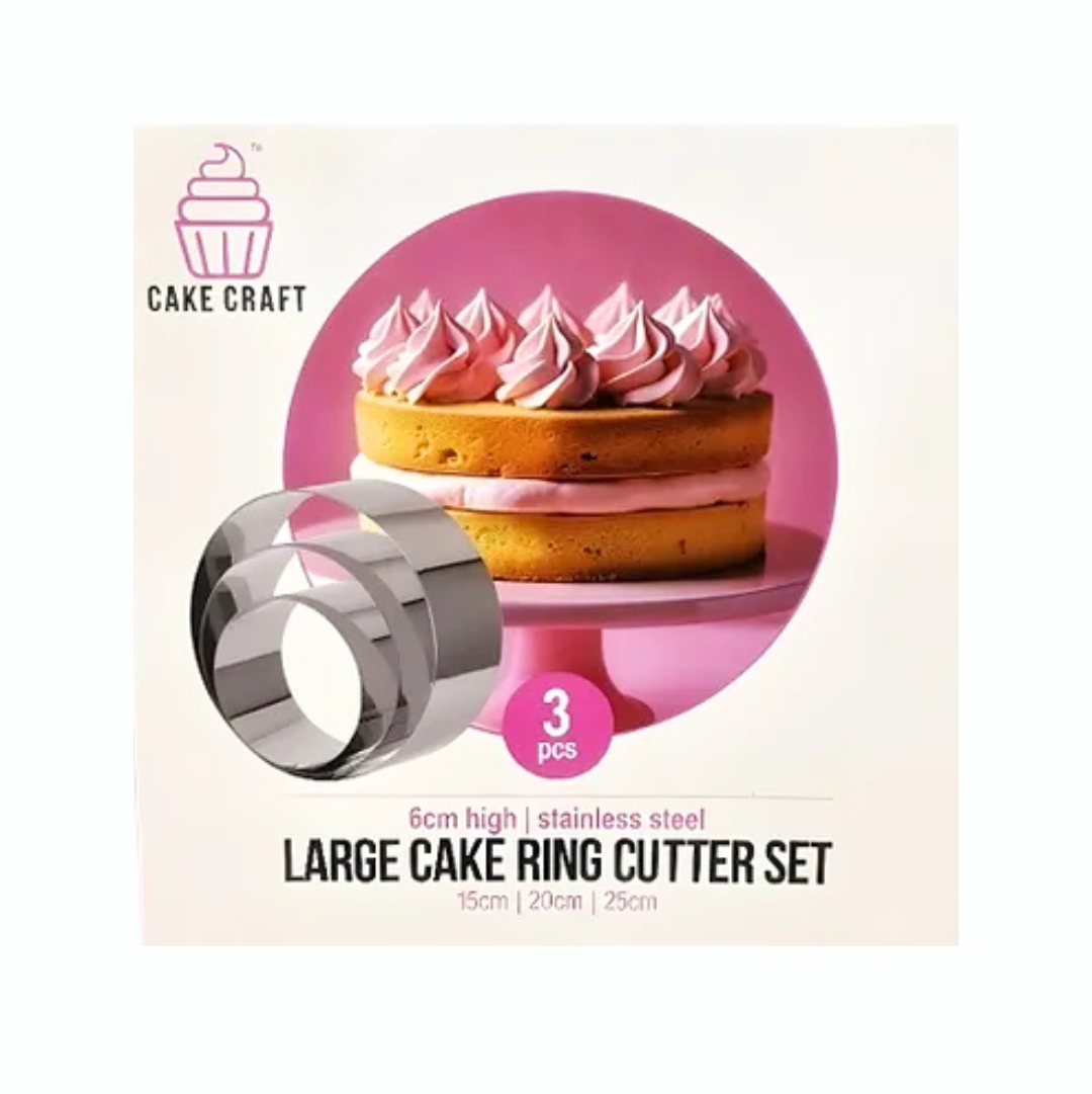 Large Cake Ring Cutter Set 3pce