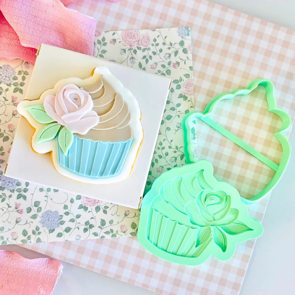 Cupcake with Rose Layer Set