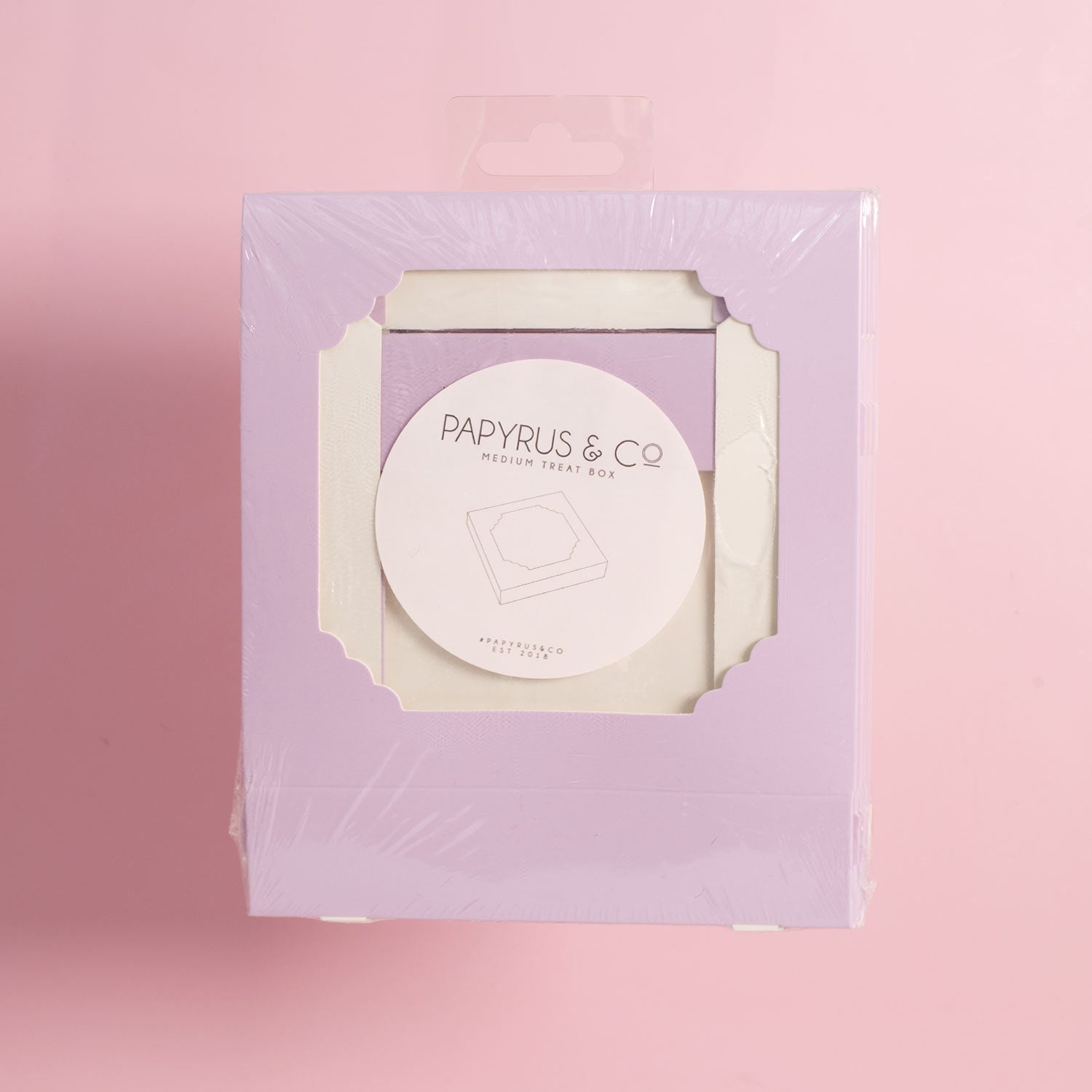 Scalloped Pastel Lilac Medium Treat Box 5 Pack