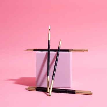 Black Gold Dipped 15cm Candles 16 Pack