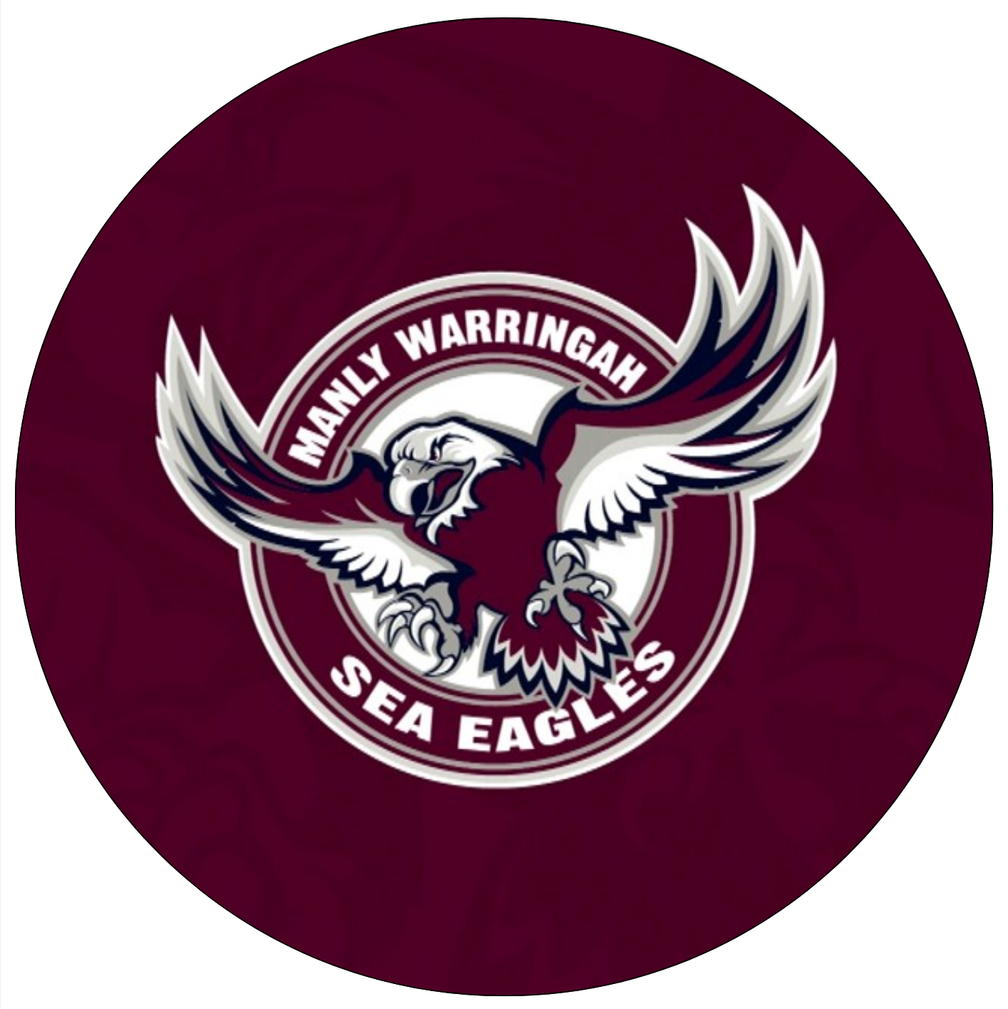 Sea Eagles Logo 8 Inch Round Edible Images