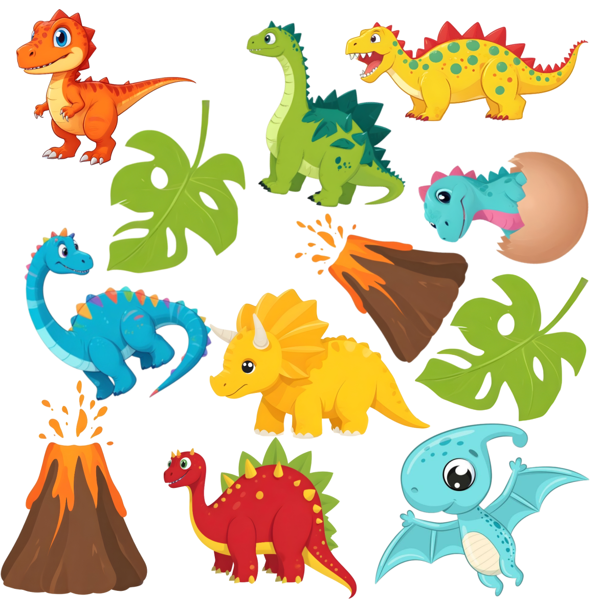 DINOSAURS WAFER PAPER TOPPERS 12PCE