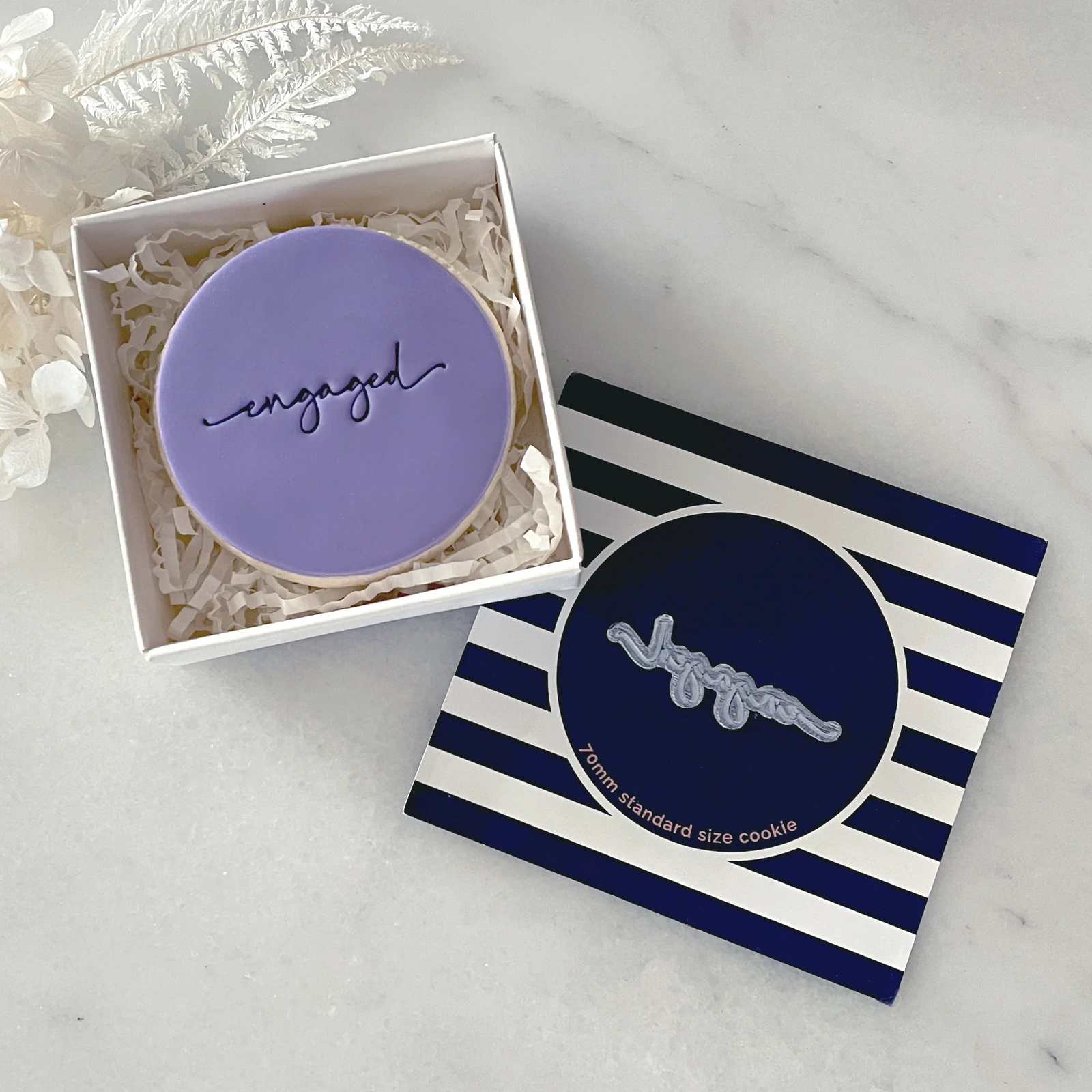 Engaged Tiny Text Stamp