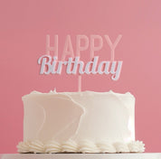Happy Birthday Strawberry Cake Topper