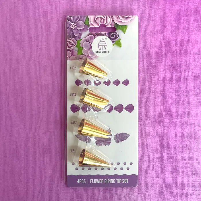 Flower Piping Tip 4 Piece Set