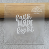 Faith Hope Fight Cookie Fondant Debosser