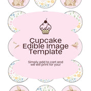 Pastel Easter Cupcake Edible Image Template