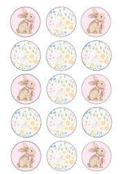 Pastel Easter Cupcake Edible Image Template
